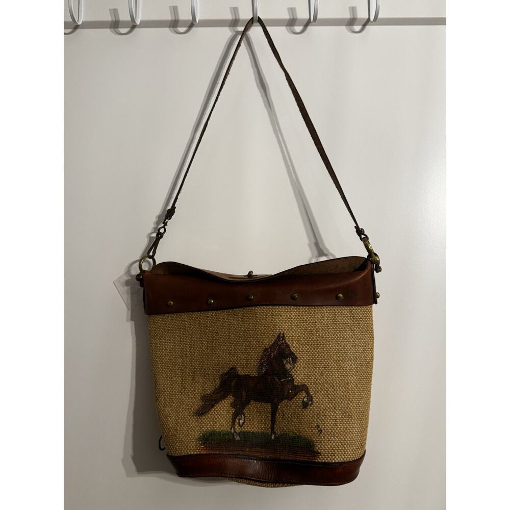 VINTAGE A.E. Phelps New York Leather Purse Walking Horse Preppy Hand Made Boho - Picture 14 of 16